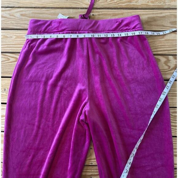 NWT $88 Magaschoni Velvet Sweat Suit Size Medium Women’s Fuchsia - Picture 15 of 16
